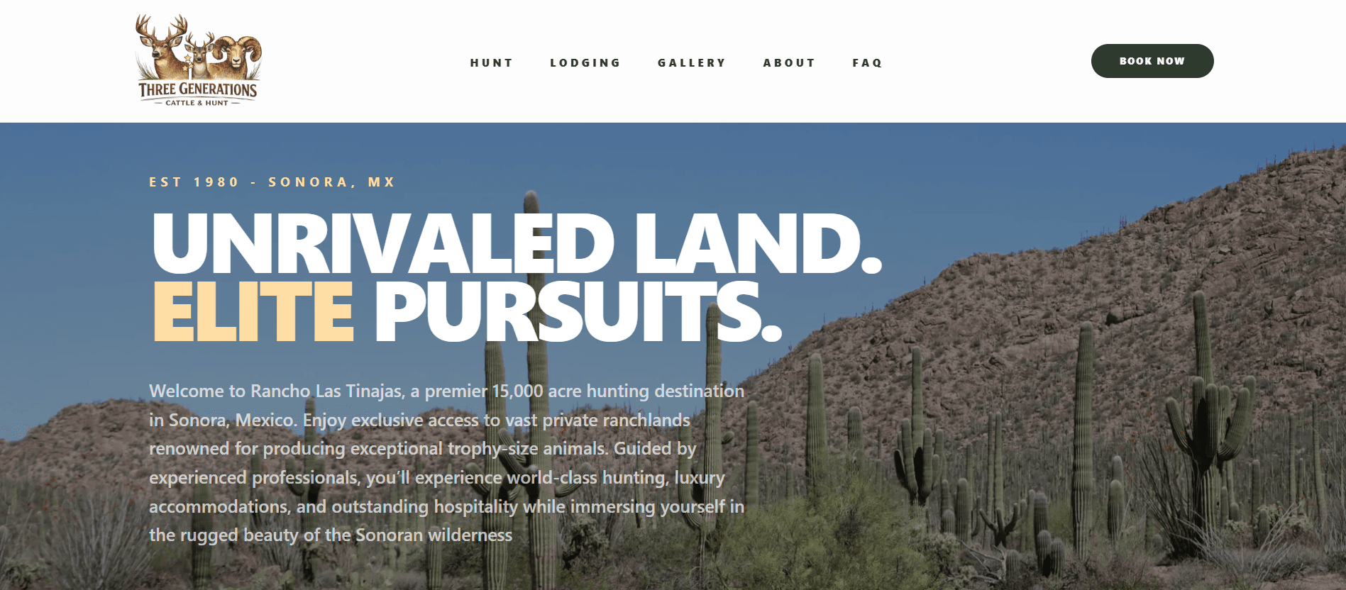 Three Generations Cattle & Hunt - Web design project by NeoWebCo Ohio